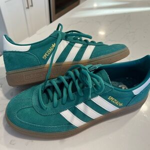 Adidas Spezial Teal and White Sneakers
